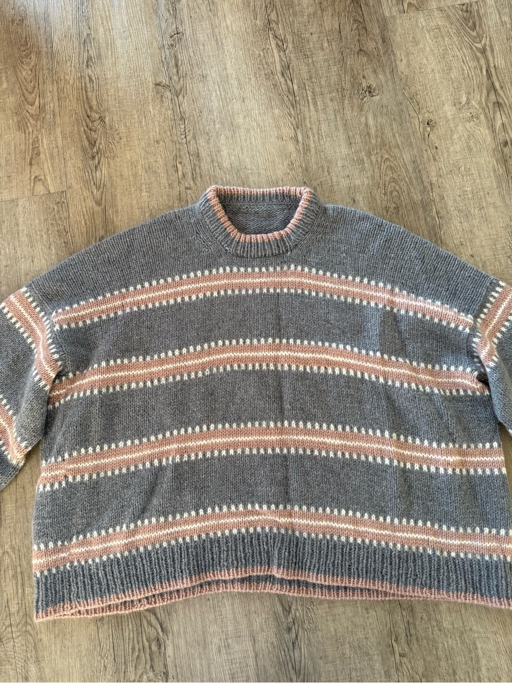 Hand-knit merino wool sweater